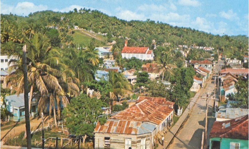 Town of Samaná with the St. Peters Evangelical Church formerly African Methodist Episcopal Church, ca. 1945 [credit]